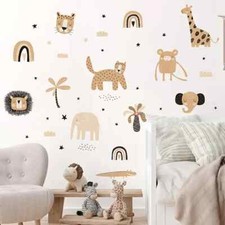 Boho Animals Wall Sticker Nursery Wall Decals Kids Room Decor Bedroom Decoration