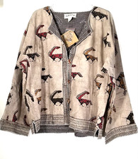 Orvis Women's Light Brown Print Reversible Lightweight Jacket Xl New Nwt