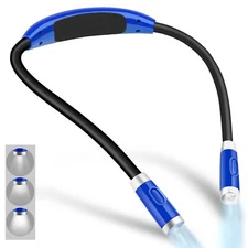 Rechargeable Led Neck Reading Light Book Lights For Reading In Bed 3 Brightness 
