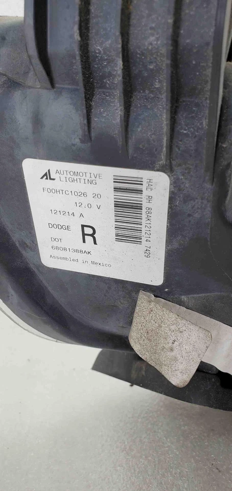 Dodge Dart Right Passenger Side Headlight Headlamp Assembly 2013 2014 2015 2016 Foto 4 de 4