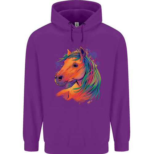 Horse Head Equestrian Childrens Kids Hoodie - Picture 20 of 88