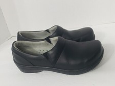 Klogs Mission Clogs Leather 10.5 Nursing Comfort Slip On Black Comfort Arch