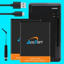 Long Endurance 2x 5520mAh Rechargeable Battery Charger Cable f LG V20 H910 Phone