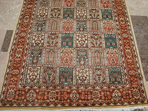 Area Rug Exclusive Bakhtiar Blocks Hand Knotted Wool Silk Home Carpet (8 x 5)' - Picture 6 of 8