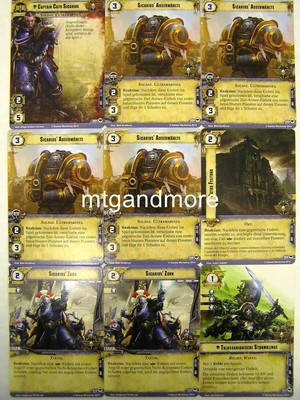 Warhammer 40000 Conquest LCG - Captain Cato Sicarius + Squad - Base Set dt.