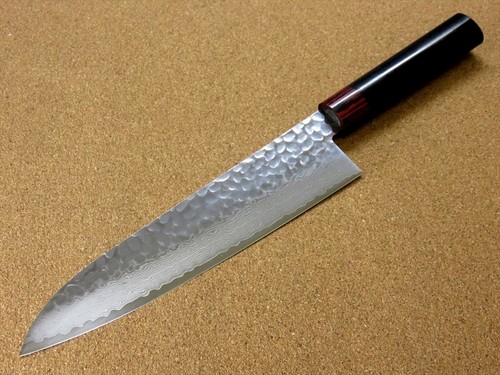 Japanese SETO ISEYA-I Kitchen Gyuto Chef Knife 8.3" Damascus Hammered SEKI JAPAN - Picture 4 of 10