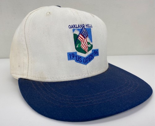 Vintage 1996 US OPEN Golf Event StrapBack Hat Oakland Hills White Mubea Imperial - Picture 2 of 18