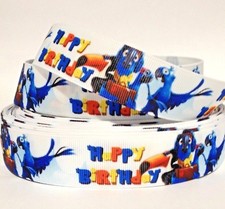 GROSGRAIN RIBBON 1" HAPPY BIRTHDAY Printed COMBINE SHIPPING USA SELLER