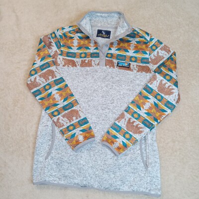 Simply Southern Woman s Small Pullover Sweater Aztec Gray eBay