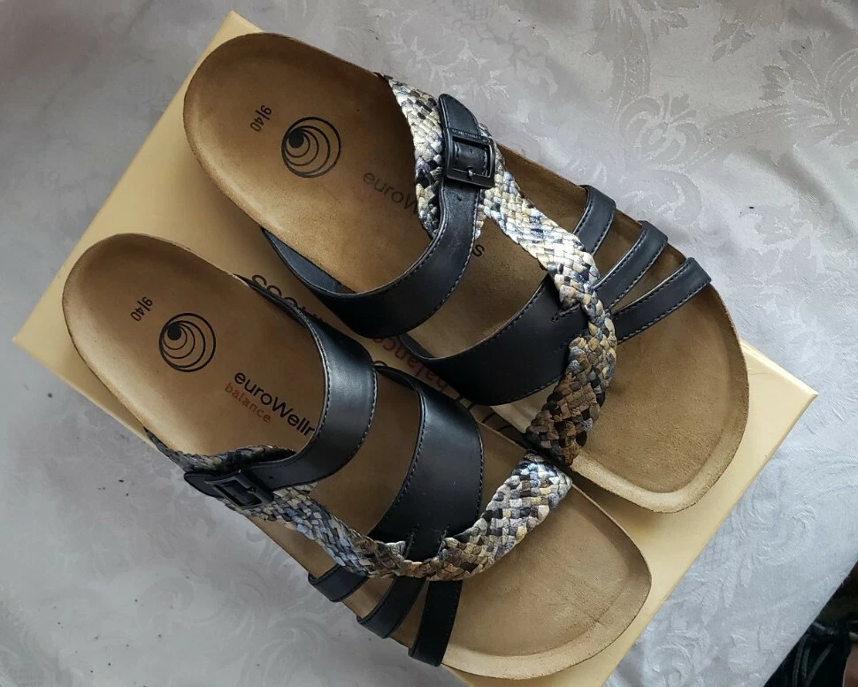 NEW BALANCE SANDALI EURO WELLNESS BALANCE NUOVI CON SCATOLA MISURA 9 40 MAGNOLIA NERO MULTI