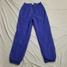 Vintage Women's Nils Ski Snow Pants Insulated Blue Made in USA Size 12 28x31 
