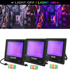 LED UV Black Light Halloween Christmas Music Stage Party 400-410nm 80W 100W 150W