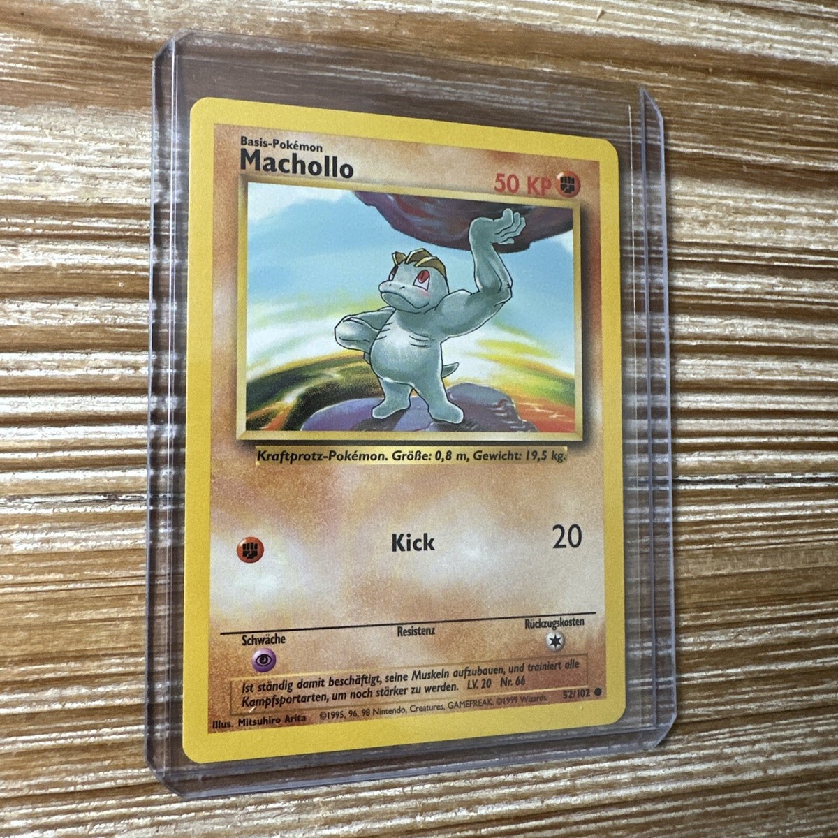 メルルールマモル Pokémon Card Machollo Machop 52/102 German Base Set Unlimited LP