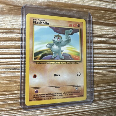 Pokmon Cards Pokmon Base Set Machop #52/102  Common Card, Unlimited  Edition, Near Mint Condition For Collectors & Players Most Valuable 1st