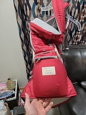 AIEBAO Ergonomic Baby Carrier Infant Baby Hip Seat Sling Front Facing RED Gray