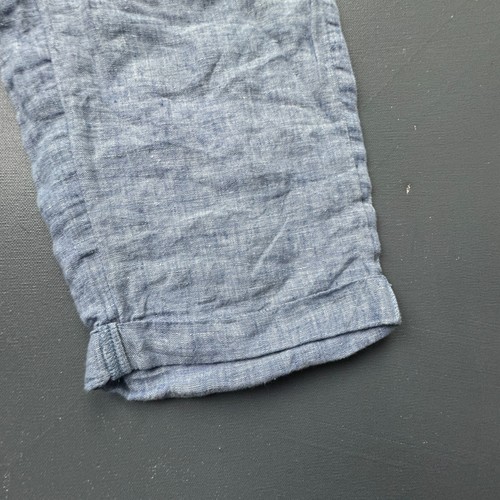 Rachel Roy 100% Linen Pants Women's Size L Blue Elastic Waist Relaxed Fit - Picture 3 of 10