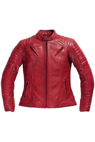 Veste moto DIFI Marilyn cuir femme (rouge) taille : 36D - Photo 1/1
