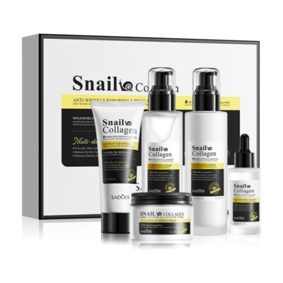 SADOER Gesicht feuchtigkeitsspendend nährend reparierend aufhellen Schnecke Kollagen Anti-Aging Haut