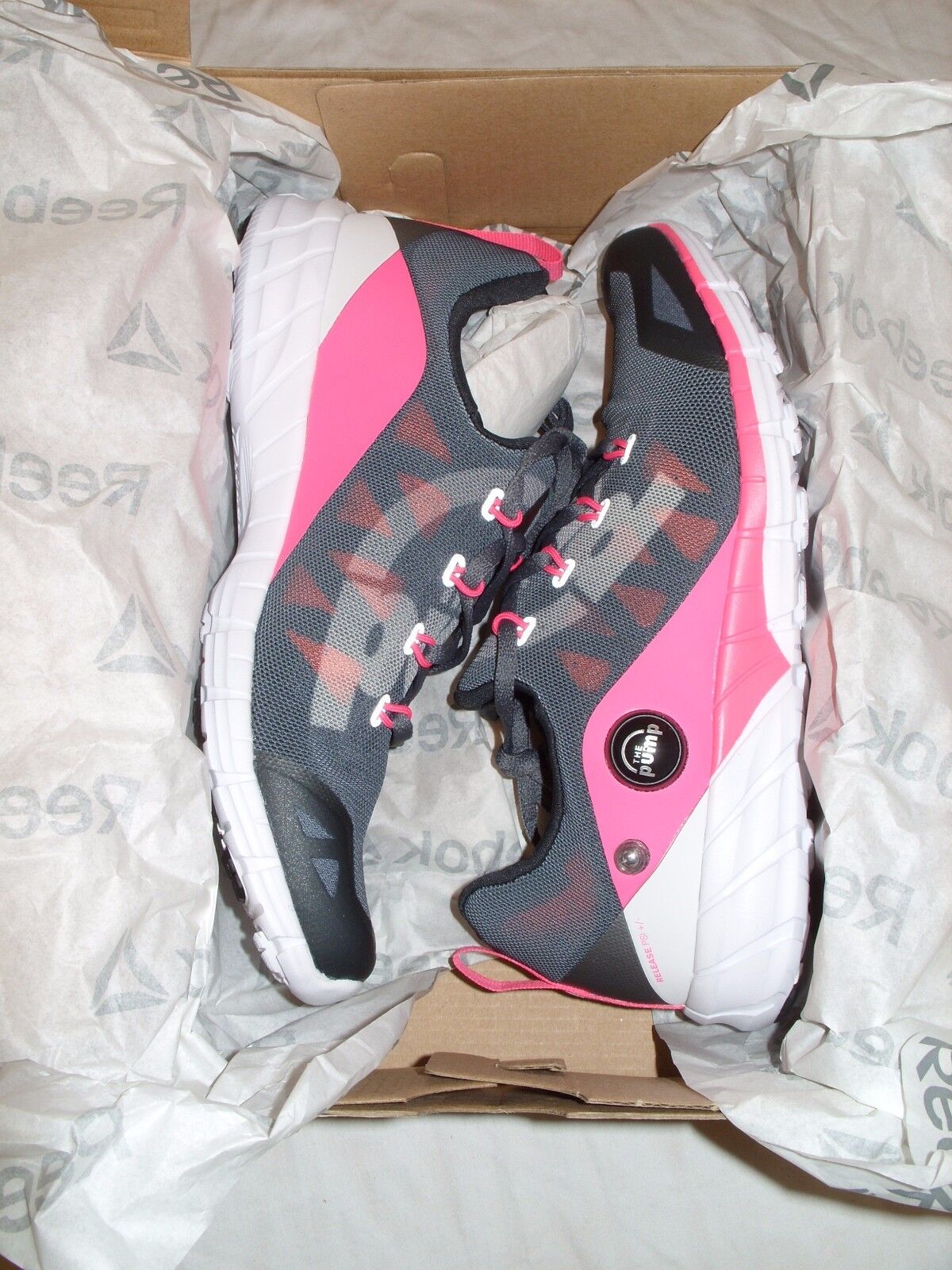 REEBOK ZPump Fusion 2.0 Womens Athletic Running Shoes V72140 Grey/Pink NEW eBay