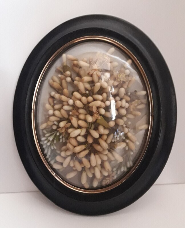 cadre ovale H36 verre bombé mariage Napoléon III Wedding Domed Glass Setting