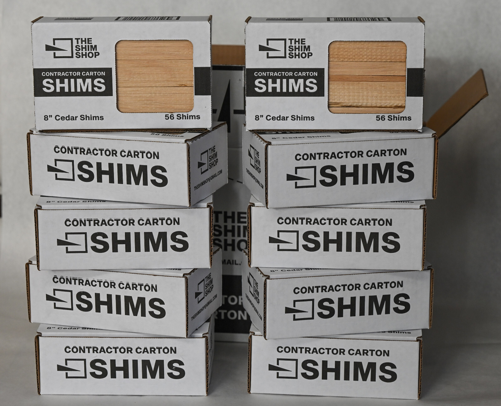 The Shim Shop cedar shims 8" 560 count case kiln dried US incense cedar