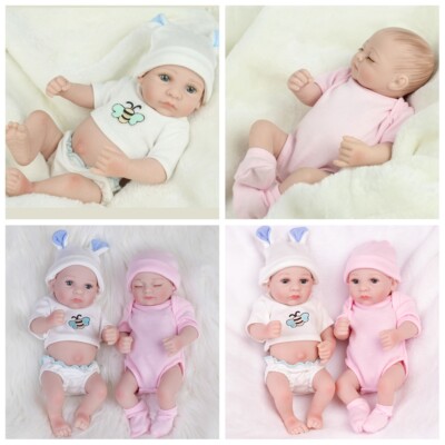 Realistic Reborn Baby Dolls Full Vinyl Silicone Preemie Boy/Girl/Twins Mini Gift