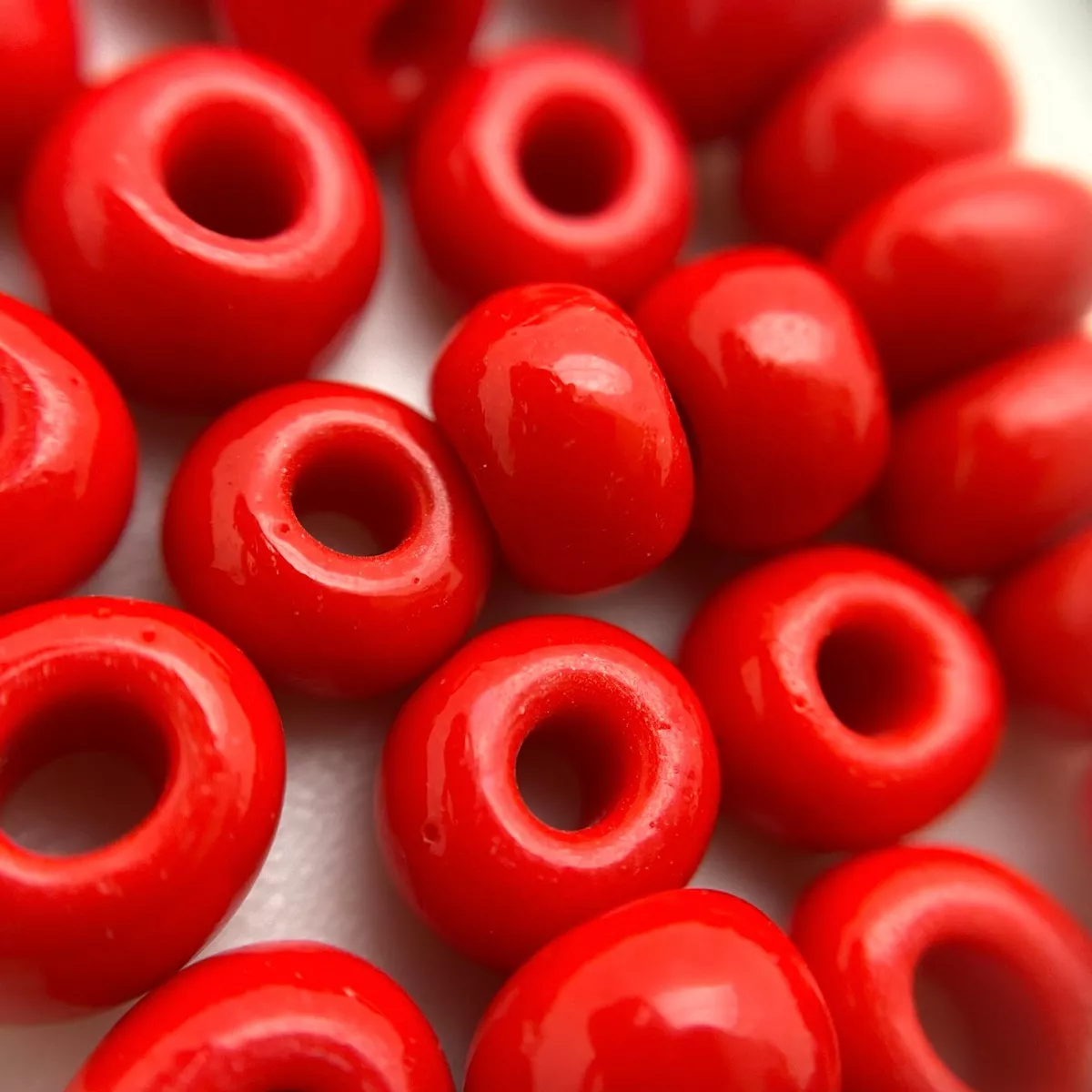 Red glass clearance beads