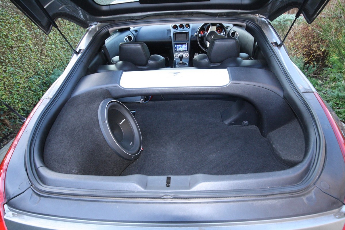 350z Custom Subwoofer Glove Box 350z Sub Enclosure Behind Seat