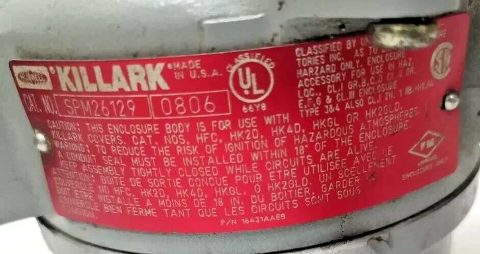 HUBBELL KILLARK 16431AAEB TP-524C WITH DETCON TP-524D MICROSAFE H2S GAS SENSOR - Image 3 of 4