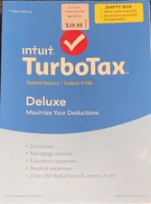 TurboTax 1 User Deluxe Federal Efile for Windows/Mac 2015