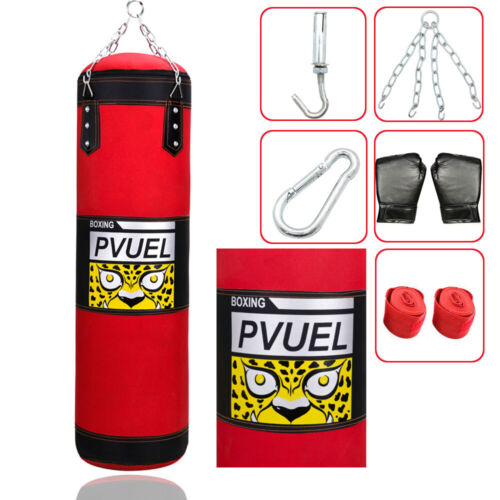39" Heavy Boxing Punching Bag Training Gloves Speed Set Kicking MMA Workout GYM - Picture 4 of 10