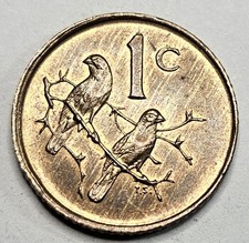 1982 South Africa One 1 Cent - Cape Sparrows - World Coin - Africa - Bronze