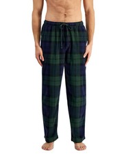 Club Room Men's Fleece Pajama Pants Navy Plaid XL