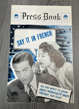 Original 1938 UK Pressbook Say It In French Paramount Movie Ray Milland Vintage