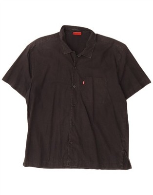Levi's Herren Grafik Kurzarm Hemd XL Schwarz Baumwolle AQ08
