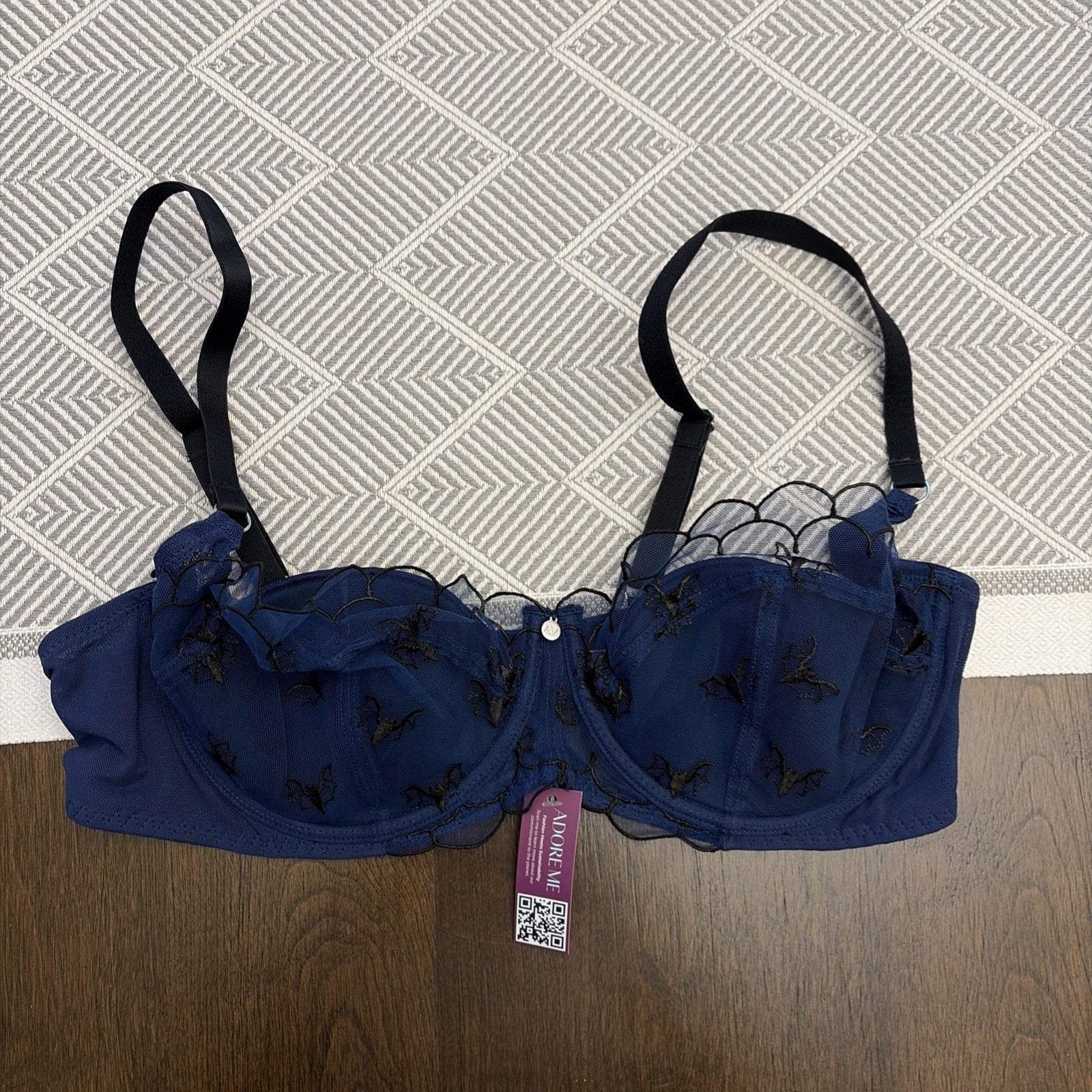 Adore Me Underwire Full Bra size 36C Black