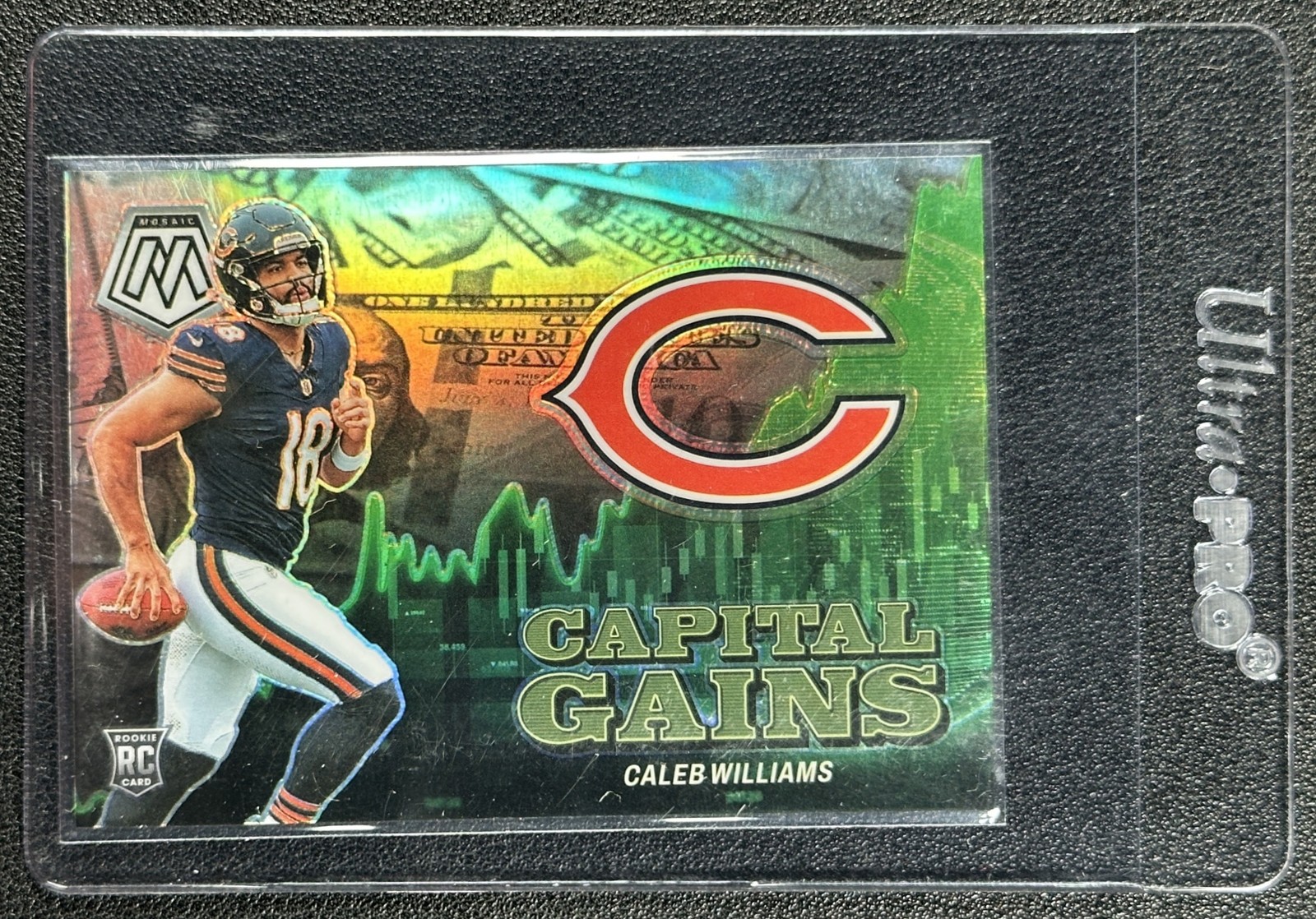 CALEB WILLIAMS 2024 PANINI MOSAIC #2 ROOKIE CAPITAL GAINS SILVER RC BEARS