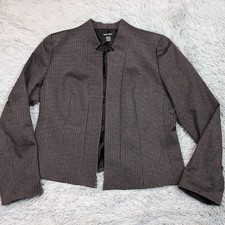 Nine West Jacket Womens 8 Blazer Open Front Preppy Career Casual Comfort