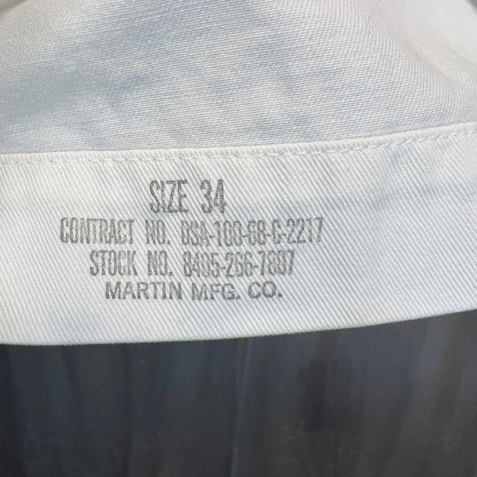 Lote de 2 Top Marinero Algodón Vintage Era Vietnam Para Hombre Talla 34 Blanco EE. UU. Caliente Foto 4 de 4