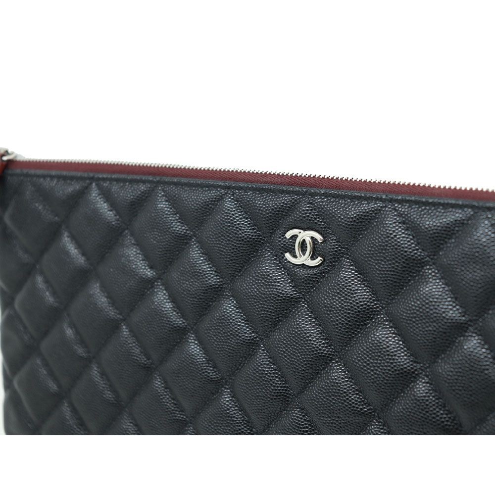 CHANEL カンスケ CHANEL Classic Large Silver Tone Black Clutch 133720083 | eBay