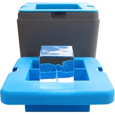 Crystal Clear Ice Cube Maker, 4 Large 2"x2"x2" Ice Cubes for Cocktails and Dr...