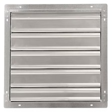 Dayton 1C745 20 In 23"H-W 5.75"L Alu Wall Backdraft Dampr, 20-1/2 In X 20-1/2