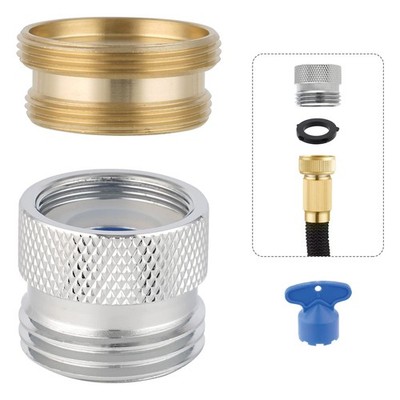 Hibbent Faucet to Garden Hose Adapter Kit, Female Male Sink 1 Pack, Chrome