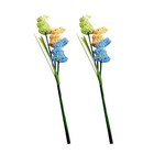 2 Stück Easter Bunny Crafts Cartoon Farbmalerei Kaninchen Flower Stick