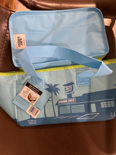 Trader Joe's Mini Borsa Porta Pranzo Isolata Next Craze Limited Blu Mare ๐๏ธ - Foto 11 di 12