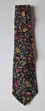 Huntington Men's Necktie 100% Wool Floral Made in USA Vintage