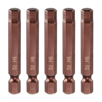"5 StüCk SechskantschlüSsel Bohrer Bit 6Mm Metrisch 2\" LäNge S2 Stahl"