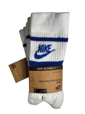 Nike Dry - Fit Crew Sock Size Youth 5Y-7Y White Blue NWT 22