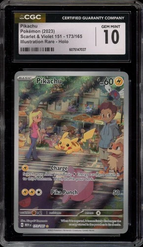 Pokemon Pikachu 151 MEW EN Illustration Rare #173 CGC 10 Gem Mint