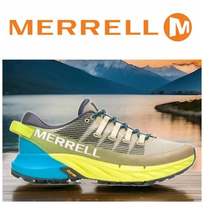 NEW Men's SZ 11, MERRELL Agility Peak 4 Trail Running Shoes. J067461. Hi-Viz.